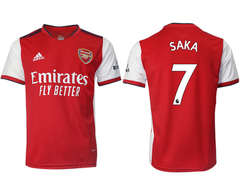 Men 2021-2022 Club Arsenal home aaa version red #7 Soccer Jersey
